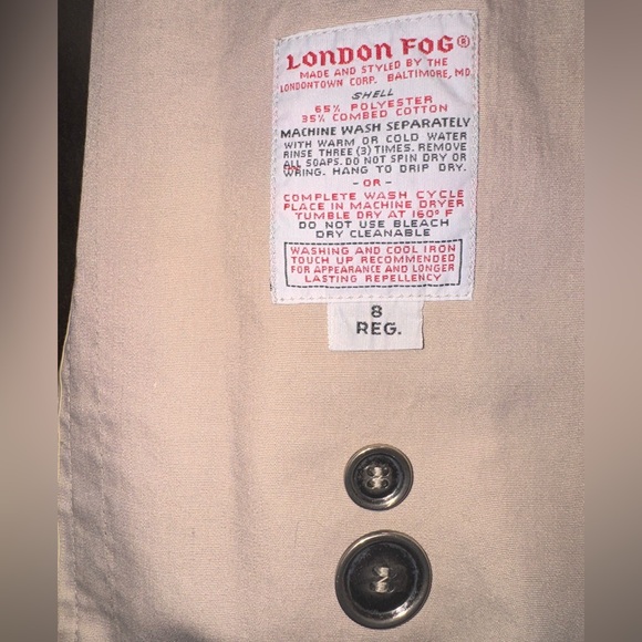 TRUE Vintage LondonFog TrenchCoat Size8 Removable Liner NYC Street Style Classic - Picture 13 of 16